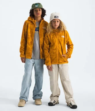 Erkek ve Kız Çocukları için Glacier Tam Fermuarlı Kapüşonlu Sweatshirt—Baskılı