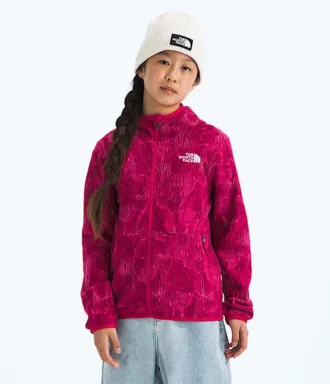 Erkek ve Kız Çocukları için Glacier Tam Fermuarlı Kapüşonlu Sweatshirt—Baskılı