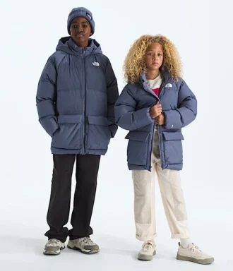 Erkek ve Kız Çocukları için North Down Polar Astarlı Kısa Parka