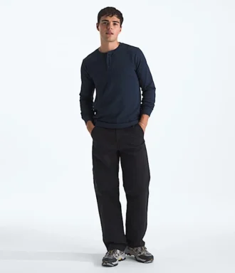 Erkek Waffle Uzun Kollu Henley