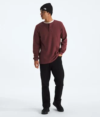 Erkek Waffle Uzun Kollu Henley