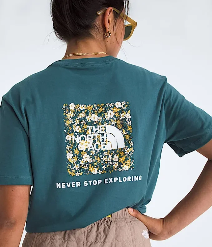Kadınlar için Evolution Floral Box NSE Kısa Kollu Tişört—Grafik