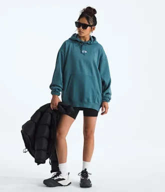 Kadınlar İçin Temel Oversize Kapüşonlu Sweatshirt